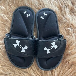 Under Armour Kids Black Slide Sandals